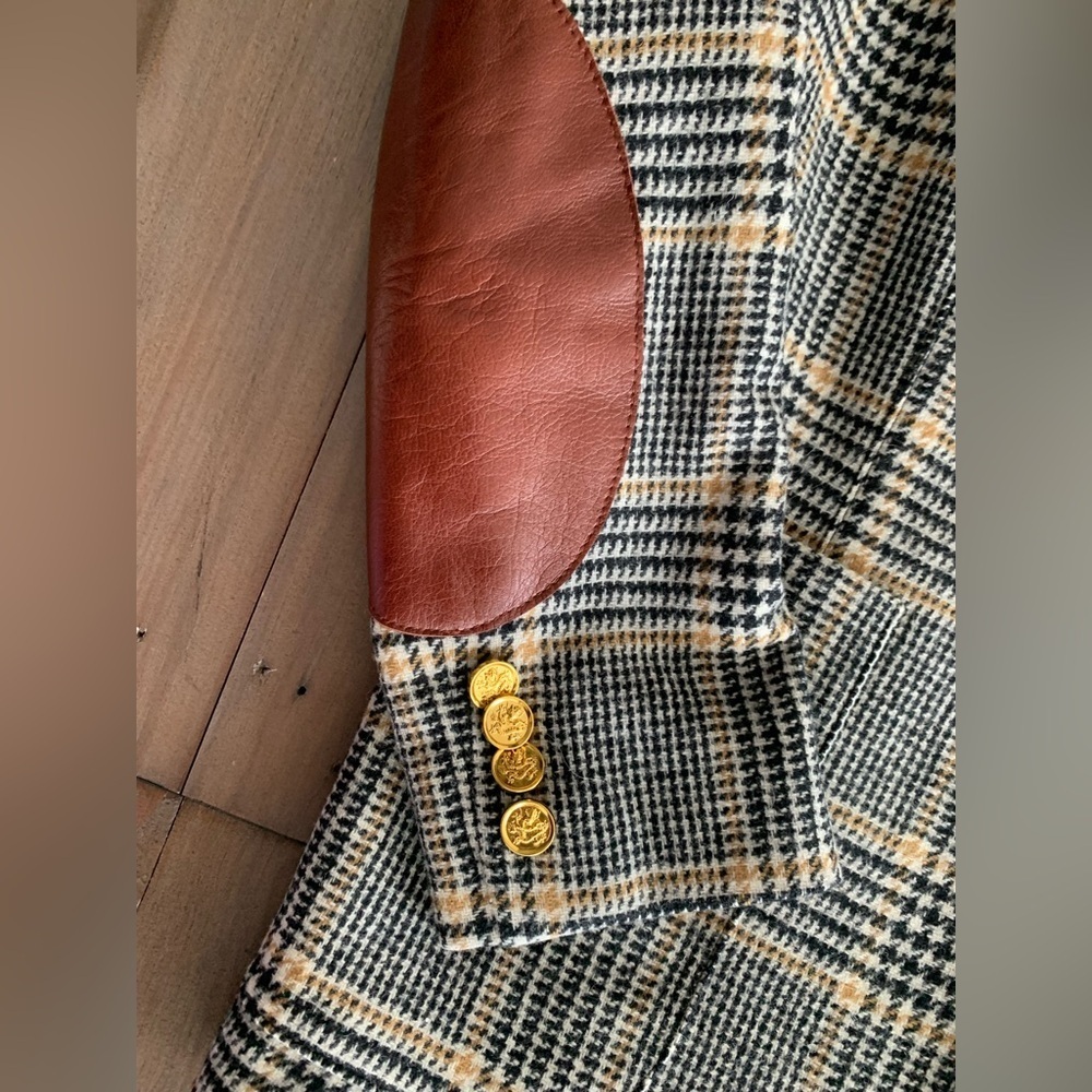 RRPUS$800 Smythe patch pocket duchess wool blazer camel black mahogany US4 - Picture 10 of 11